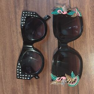 Aldo Black Sunglasses with Embellishments